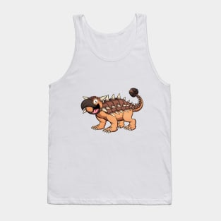 Happy Smiling Ankylosaurus Tank Top